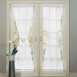 Sidelight Ivory Door Panel Voile 28"W x 72"L